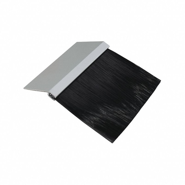 American Garage Door Supply Brushseal, Polyp., 1-1/4-in x 45 Degree Holder, 1-1/2-in Brush, 94-in. - BP4125-94