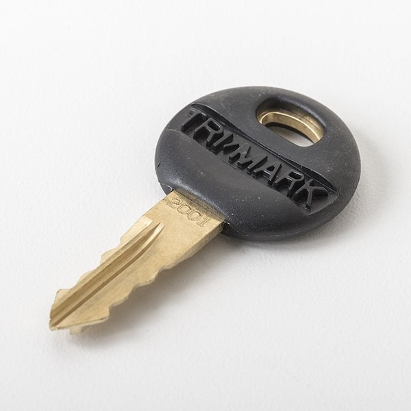 Trimark Two rotor latch with bellcrank linkage, left hand, 1/4-20 unc, outside push, 3.25 in. long - KEY ONLY TM2001