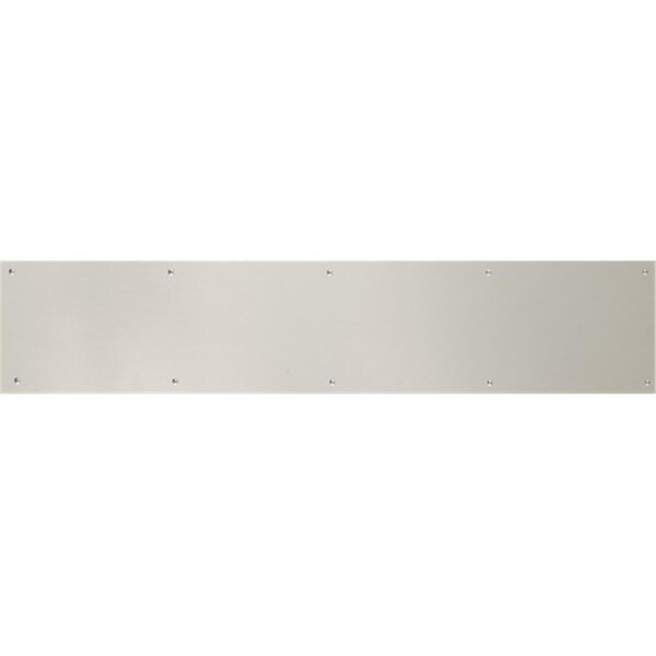 Brass Accents 8 in. x 30 in. Kick Plate Satin Nickel Adhesive Mount - A09-P0830-619ADH