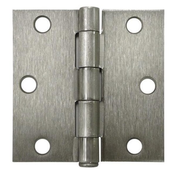 Patioplus 3 x 3 in. Square Hinge; Satin Nickel - Steel  - Pack of 2 - PA829685