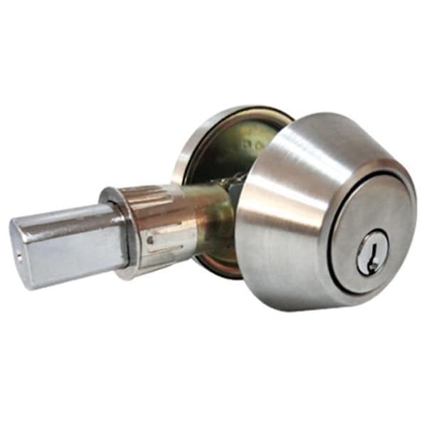 Taiwan Fu Hsing Industrial Taiwan Fu Hsing Industrial 222011 Tru-Guard Single Cylinder Mobile Home Deadbolt; Stainless Steel - 222011