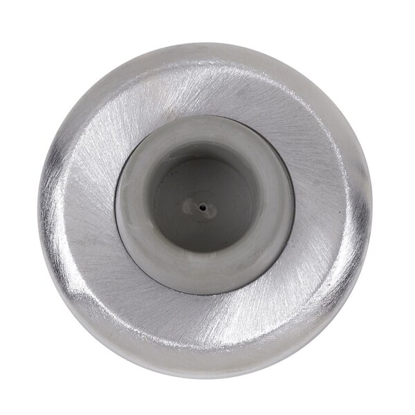 Tell Tell Solid Brass Satin Chrome Silver Wall Door Stop Mounts to wall 2-1/2 in. - DT100084