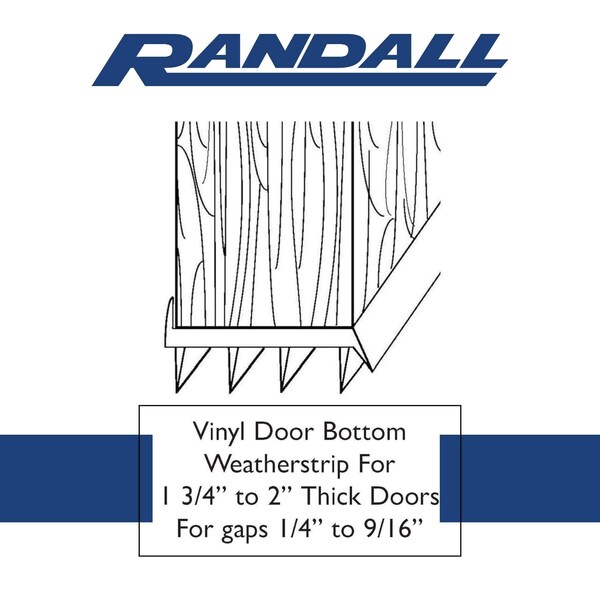 Randall VINLY DOOR BTM 1 3/4In.- 2In. THICK DOORS - 4 FT P-12-T