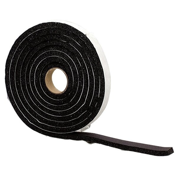 M-D Building Products 0 Premium Weatherstrip Tape, 34 in W, 10 ft L, Rubber, Black - 6593