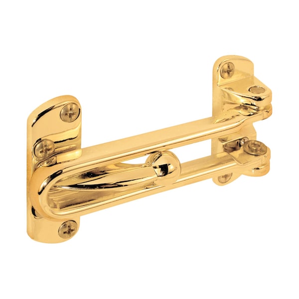 Prime-Line Prime-Line 2-1/2 in. H X 3-7/8 in. L Brass-Plated Metal Door Guard - U9897