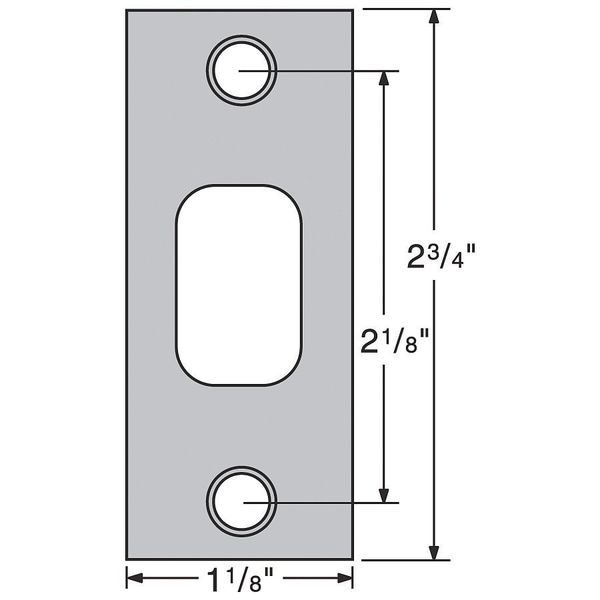 Kwikset Deadbolt Strike, Polished Brass - 85278-001