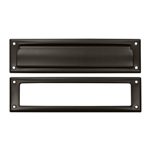 Patioplus 13.12 in. Mail Slot with Interior Frame, Oil Rubbed Bronze - Solid - PA2667157