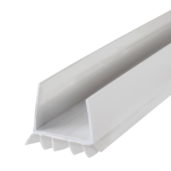 M-D Building Products 36 in. White Vinyl CINCH U-Shape Slide-On Under Door Seal - 43336