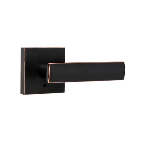 Weslock Utica Lever Privacy Lock with Adjustable Latch and Full Lip Strike Oil Rubbed Bronze Finish - 007103131FR20