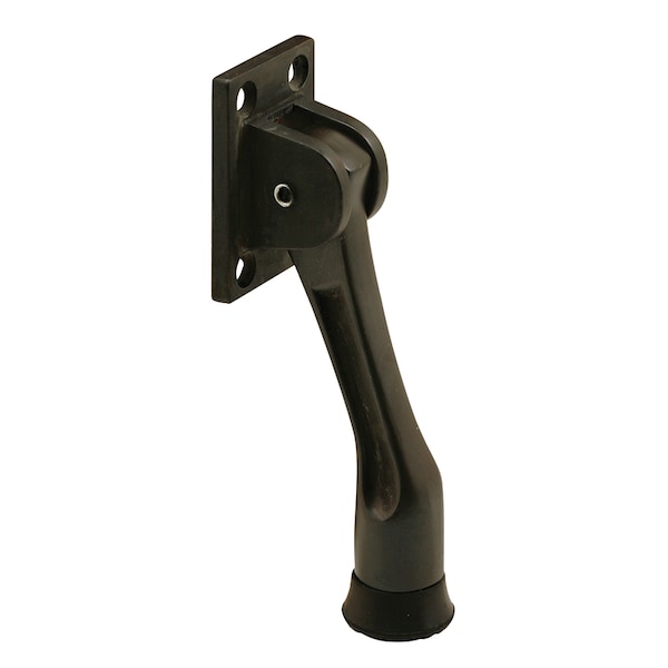 Prime-Line Door Stop, Drop Down, 4 Hole, Bronze Finish Heavy Duty, Diecast Single Pack - J 4538
