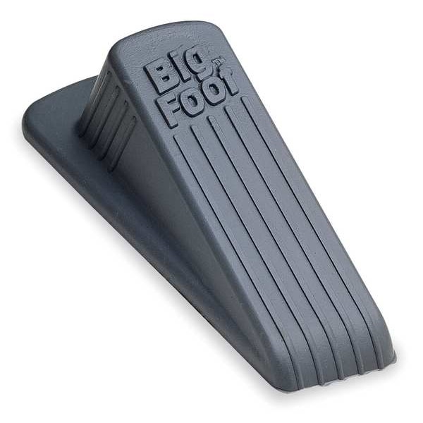 Master Mfg Door Wedge No Slip, Rubber, Gray, 1-1/4"H x 2-1/4"W, PK.2 - GD002