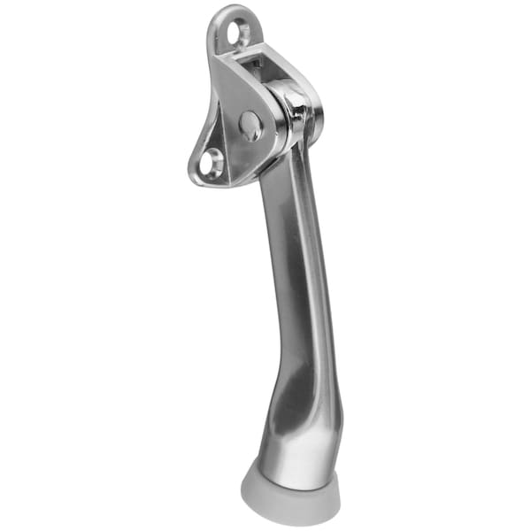 National Hardware National Hardware Zinc w/Rubber Tip Satin Nickel Silver Kick-Down Door Holder Mounts to door - N335-885