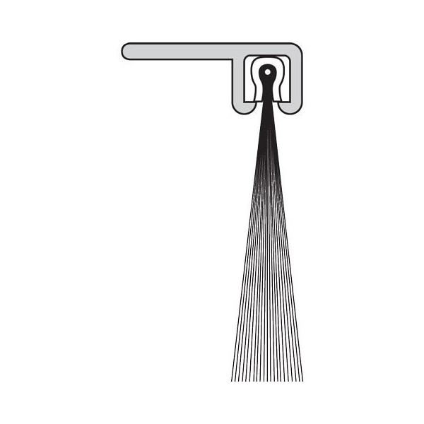 American Garage Door Supply Brushseal, Dock Leveler, Nylon, 1-1/8-in 90 Degree Holder, 1-in Brush, 94-in. - BN9161-94