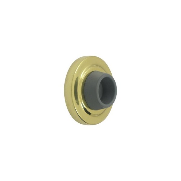 Deltana WB238U3 Concave Flush Bumper Door Stop Polished Brass, 10PK - WB238U3-XCP10