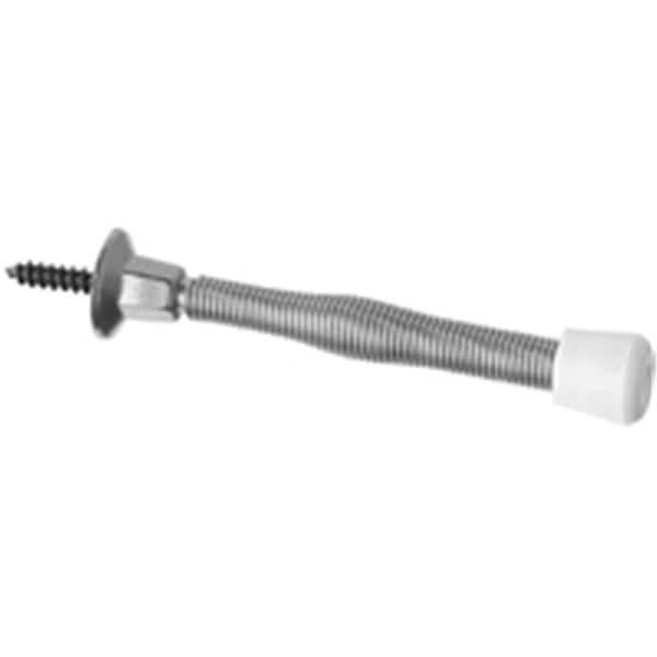Stanley 830112 3 In. Spring Doorstop Satin Nickel - 2547982