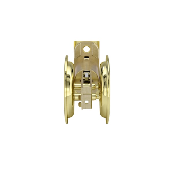 Richelieu 2 716inch 62 mm Round Pocket Door Passage Pull, Bright Brass - 17RBB10