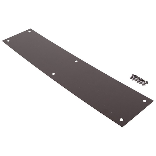Prosource Push Plate, Aluminum, Oil-Rubbed Bronze, 15 in L, 3-1/2 in W, 0.8 mm Thick - 32238ORB-PS