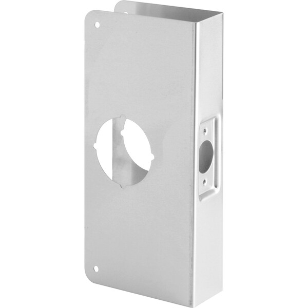 Prime-Line Stainless Steel Lock and Door Reinforcement Plate for 1-3/4 In. Thick Doors, Stainless Steel Finish - U 9552