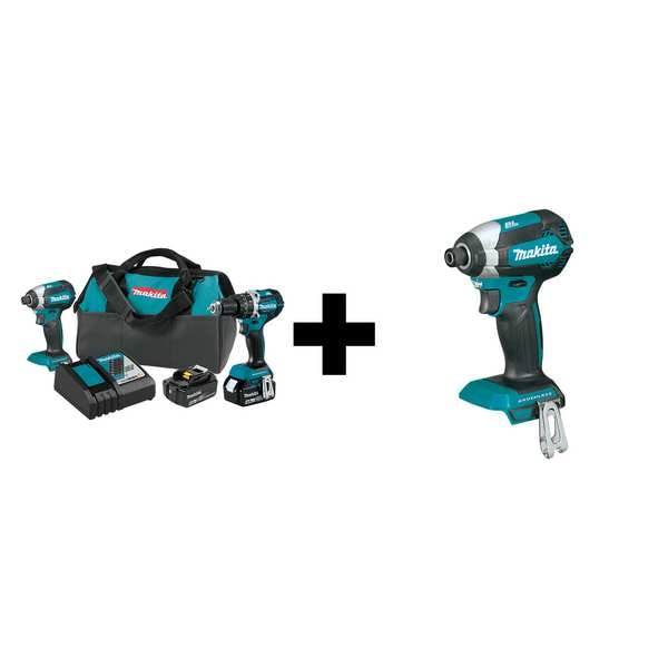 Makita 18V LXT Brushless 2pc Combo Kit (4.0Ah) - XT269M + XDT13Z
