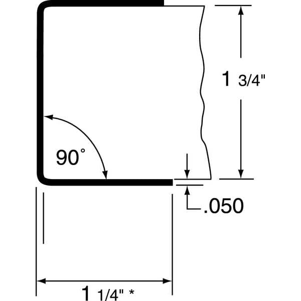 Rockwood Door Edge Guard, 1-3/4"W X 36"H - 306.32D 36