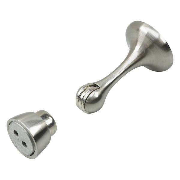 Richelieu 3inch 76 mm Magnetic Door Stop, Brushed Nickel - 67NBR
