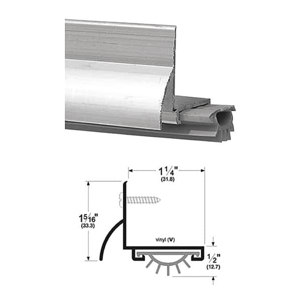 Pemko Door Shoe, Unfinished, 1-1/4" W, 36" L - 210AV36