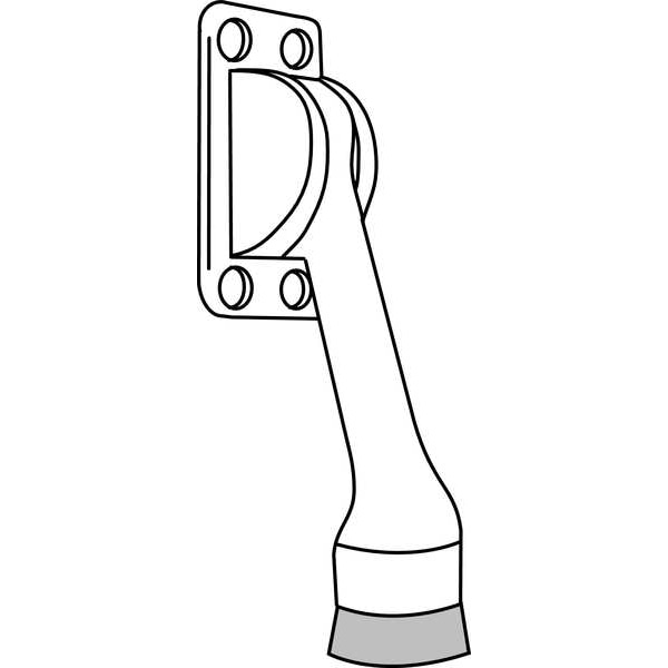 Rockwood Lever Door Holder, Satin Chrme, Cast Brass - 461.26D