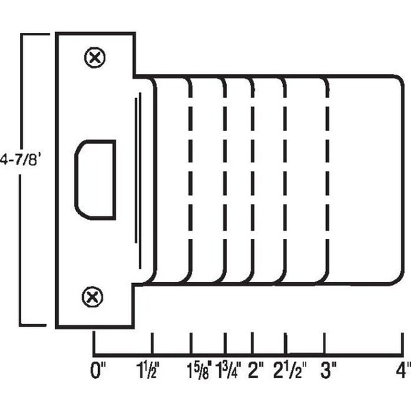 Don-Jo 4-7/8" ASA Strike with 1-1/2" Extended Lip - EST115630