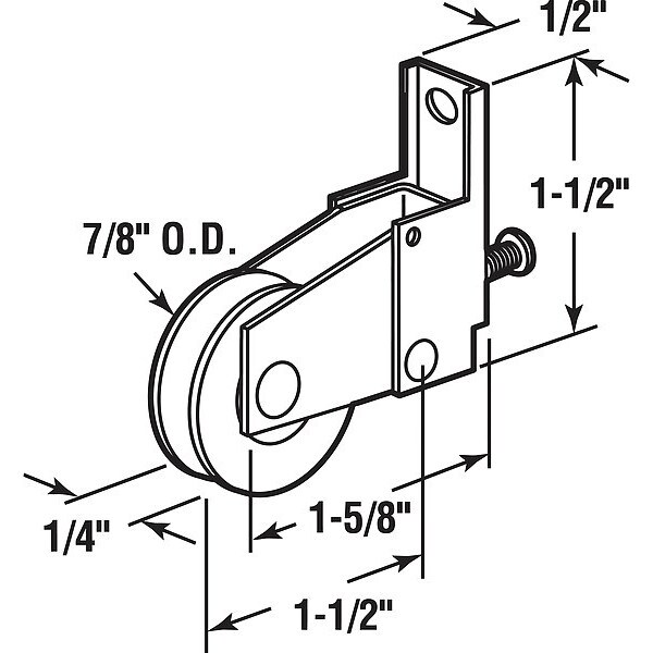 Prime-Line 7/8 in. Steel Ball Bearing Screen Door Roller Assembly, fits Pacesetter (2 Pack) - B 669