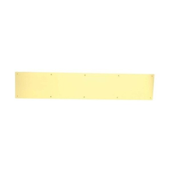 Schlage Residential Aluminum Carded 8in x 34in Kick Plate Bright Brass Finish - SC8400PA3834