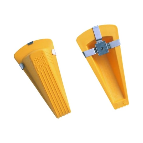Giant Foot Doorstop, w/Magnetic Attachment, 3-1/2"x6-3/4"x2", Yellow - MAS00967
