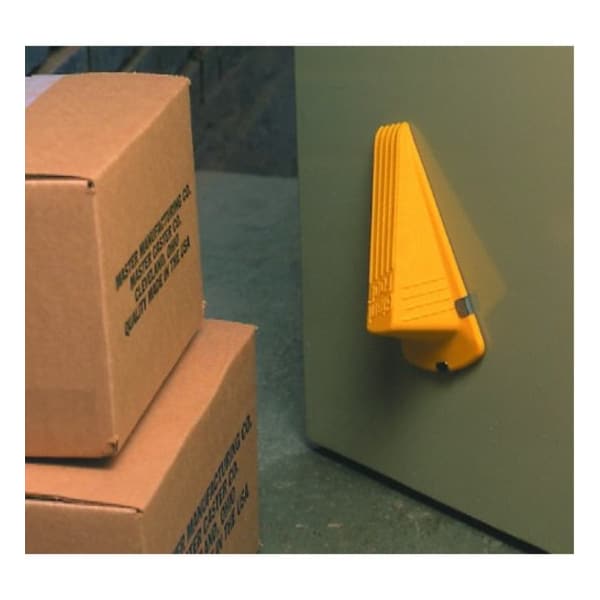 Giant Foot Doorstop, w/Magnetic Attachment, 3-1/2"x6-3/4"x2", Yellow - MAS00967
