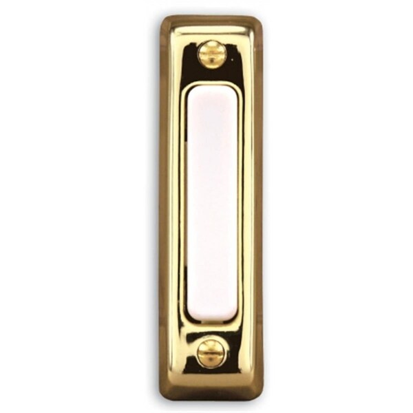 Defenseguard 1 x 6 x 2.75 Wired Doorbell - Brass - DE906023