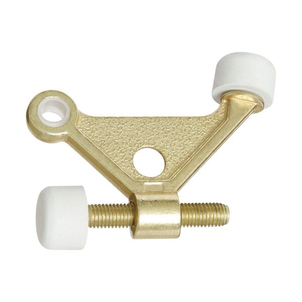 National Hardware National Hardware Zinc w/Rubber Tip Brass Gold Hinge Pin Door Stop Mounts to door - N154-526