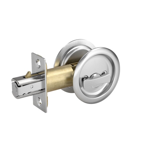 Richelieu 2 716inch 62 mm Round Pocket Door Privacy Pull, Brushed Chrome - 17RBC42