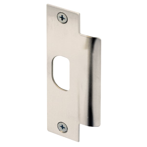 Prime-Line Door Strike, Commercial, ASA 1-1/4 x 4-7/8 in. with Screws, Satin Nickel Finish (Single Pack) - U 11199