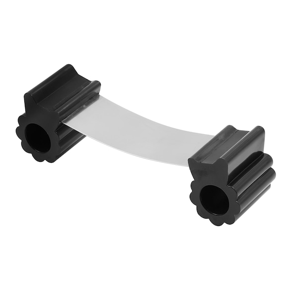 Prime-Line Door Stop, Flexible Stainless Steel Strap, Brown Rubber Retainers, For Doors Up To 3 in. 1 Set - U 101107