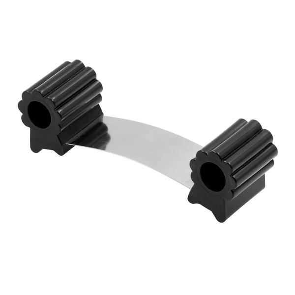 Prime-Line Door Stop, Flexible Stainless Steel Strap, Brown Rubber Retainers, For Doors Up To 3 in. 1 Set - U 101107