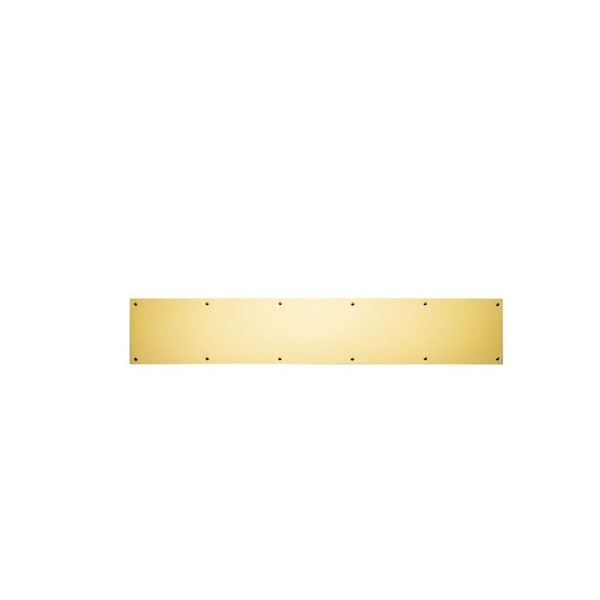 Delaney Hardware 8 in. X 34 in. BRASS KICK PLATE - SCREW - 498034