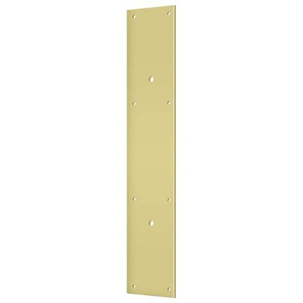 Deltana Push Plate 20" For 10" Door Pull Bright Brass - PPH3520U3