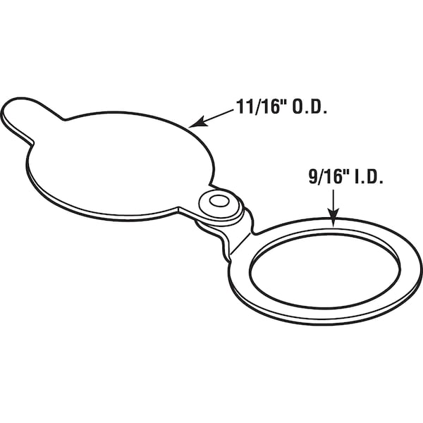 Prime-Line Privacy Door Viewer Cover, 9/16 in. Inside Diameter Ring Fits Door Viewer Single Pack - S 4793