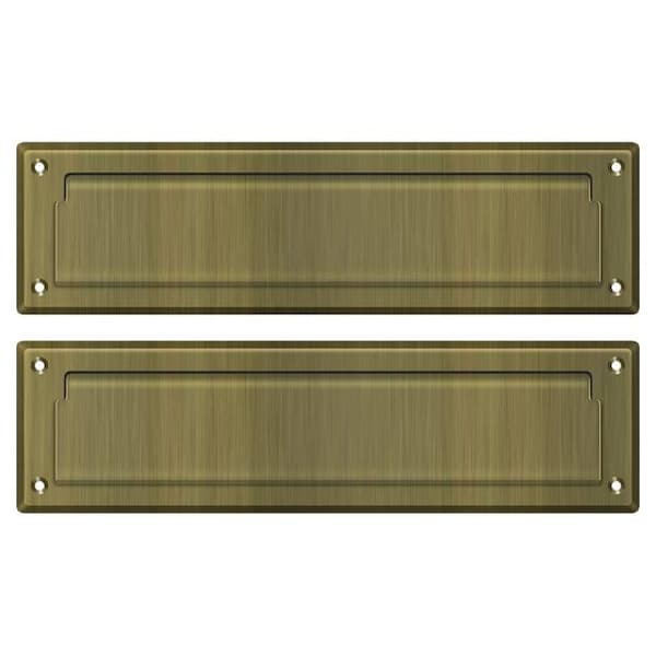 Deltana Mail Slot 13-1/8" With Interior Flap Antique Brass - MS212U5