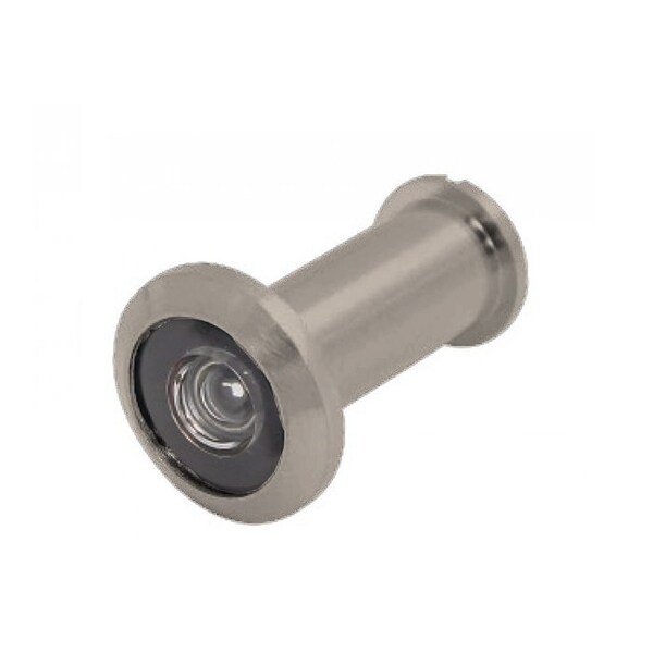 Cal-Royal 180 Degrees Brass Door Viewer, 9/16 Bore, Plastic Lens, for 1-3/8 to 2 Thick Doors, US15 Satin - DV180-15
