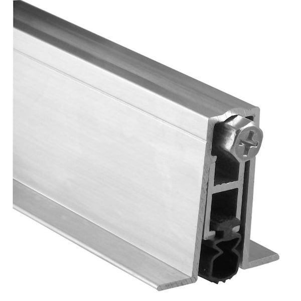 Pemko 411APKL48 48" Full Mortise Automatic Door Bottom with Prene Mill Aluminum - 411APKL48