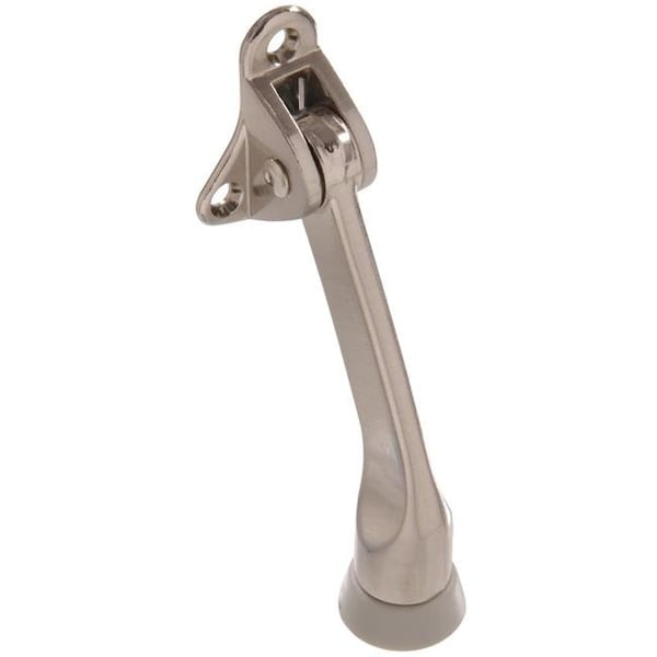Ornatus Outdoors Carded - Kickdown Door Stop; Satin Nickel - 4 in. - OR1633487