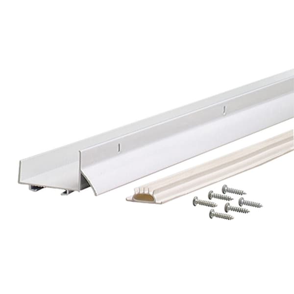 M-D Building Products 36 in. White Aluminum U-Shape Screw-on Under Door Seal - 06403