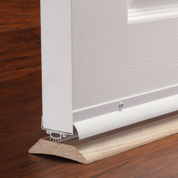 M-D Building Products 36 in. White Aluminum U-Shape Screw-on Under Door Seal - 06403