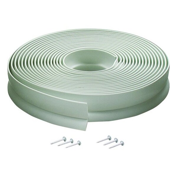 M-D Building Products 0 Garage Door Seal, 134 in W, 1 in Thick, 30 ft L, Vinyl, White - 3822