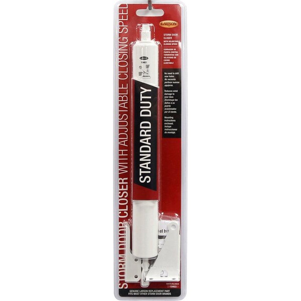 Larson Grade-4 Standard Duty Aluminum Pneumatic Door Closer, White - LA8900