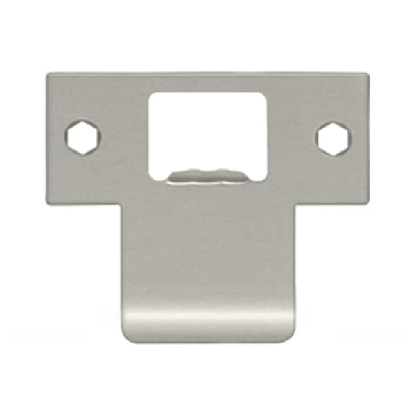 Dendesigns 2.75 x 2.25 in. Extended T-Strike, Satin Nickel - Solid Brass - DE575220